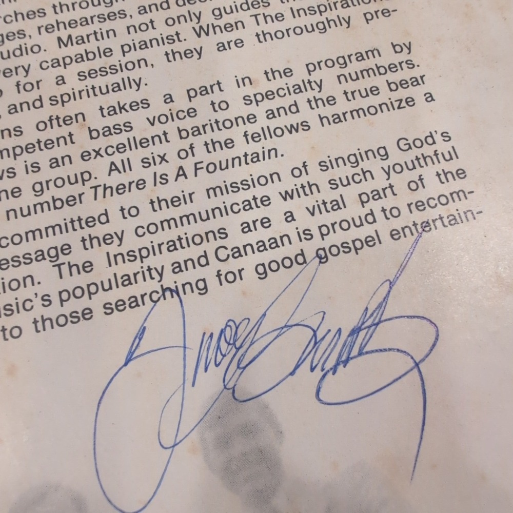 The Inspirations We Shall Rise Signed Vinyl LP Canaan Southern Gospel - Picture 4 of 4